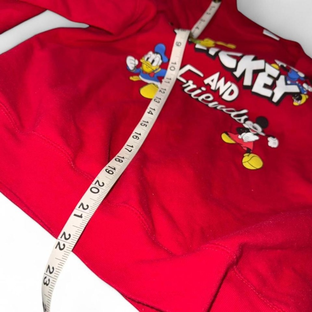 DISNEY MICKEY & FRIENDS RED CREWNECK SWEATSHIRT LADIES SMALL - Picture 6 of 7